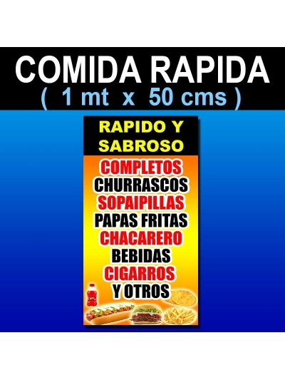 Comida Rápida 50x100 cms