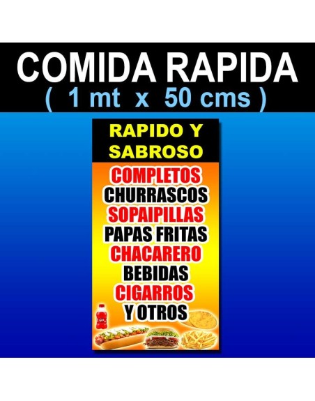 Comida Rápida 50x100 cms