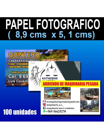 Tarjetas Papel Fotográfico