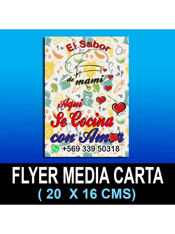 Flyer Media Carta 21x14 cms