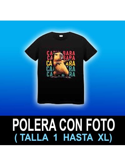 Polera c/foto (Talla 1 Hasta XL) Color Negro