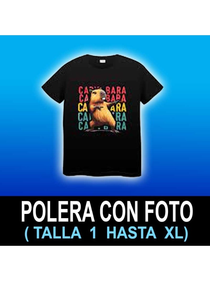 Polera c/foto (Talla 1 Hasta XL) Color Negro