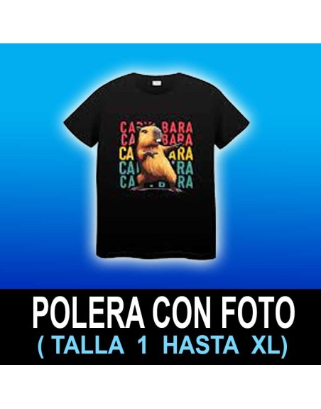 Polera c/foto (Talla 1 Hasta XL) Color Negro