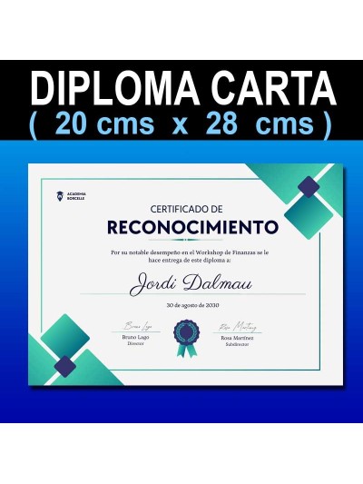 Diploma Tamaño Carta