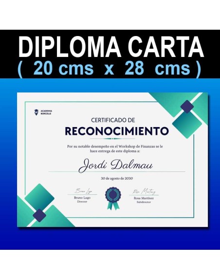 Diploma Tamaño Carta