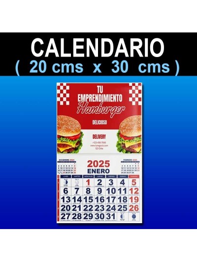 Calendarios 20x30 cms (100u.)